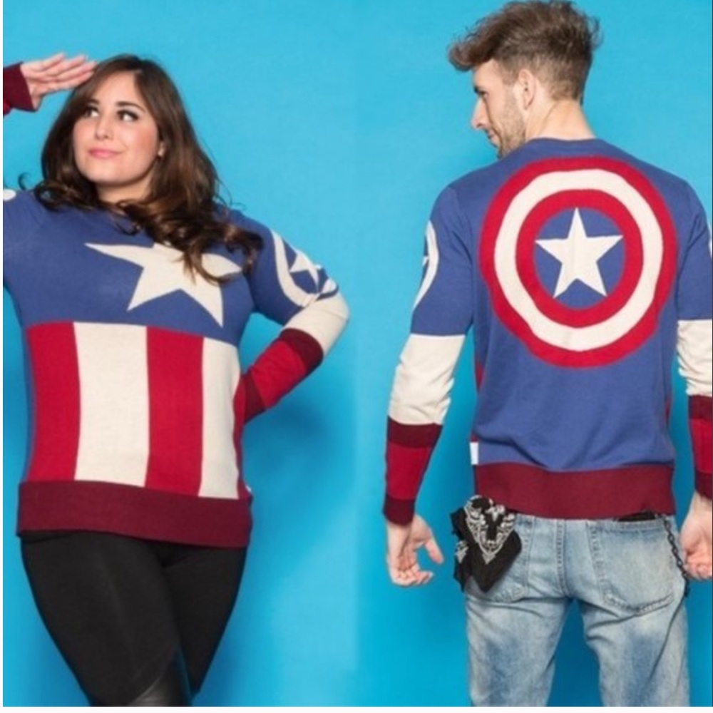 Marvel Captain America Sweater Small and Large